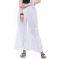 Mominos Fashion Reyon Cotton White Palazzo - Distacart