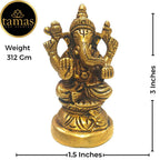 Tamas Brass Handmade Vinayakmoorti Ganesha Statue (Golden)