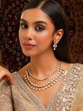 Ruby Raang 3-Layered Neck Piece With Earrings