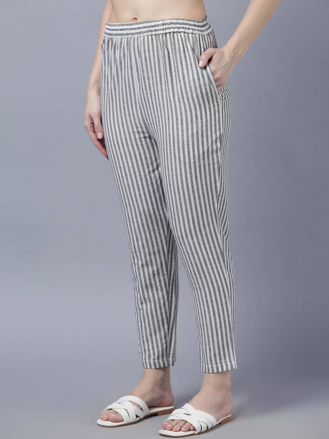 Myshka Stylish Grey 3/4 Sleeve Women's Cords Set - Distacart