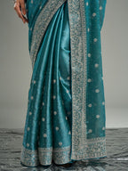 kasee Floral Embroidered Silk Blend Saree - Distacart