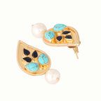 Nuyug 22K Gold Plated Black Paisley Earrings - Distacart