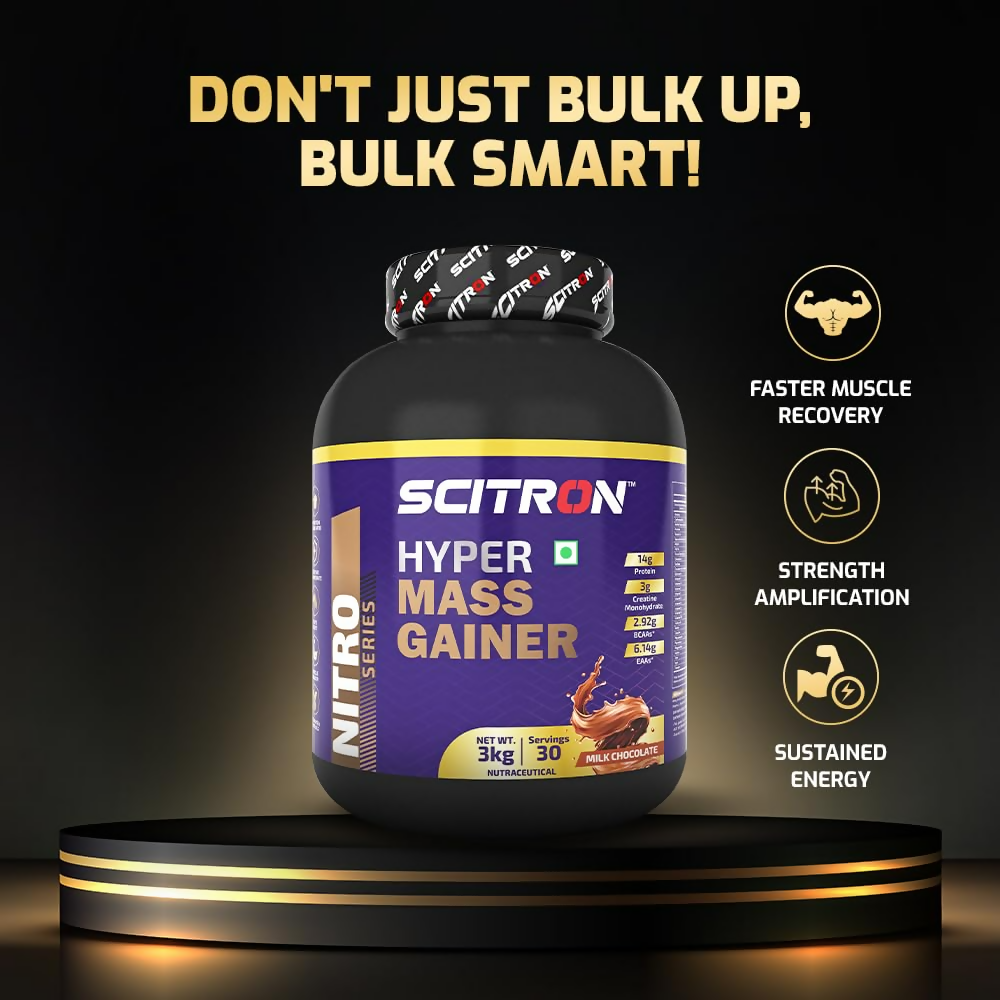 Scitron Nitro Series Hyper Mass Gainer Milk Chocolate - Distacart