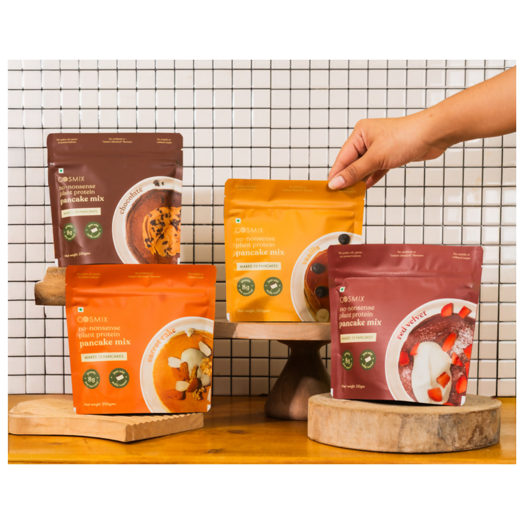 Cosmix no nonsense plant protein pancake mix Chocolate - Distacart