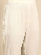 Sangria Women Embroidered Thread Work Pure Cotton Kurta with Trousers & With Dupatta