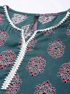 HERE&NOW Women Ethnic Motifs Printed Gotta Patti Kurta With Palazzos & With Dupatta