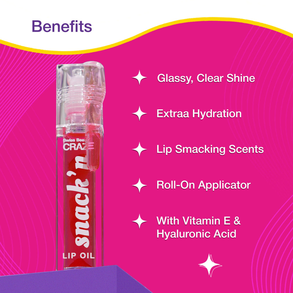 Swiss Beauty Craze Snack'N Nourishing Lip Oil - 4. Pumpkin Pie - Distacart