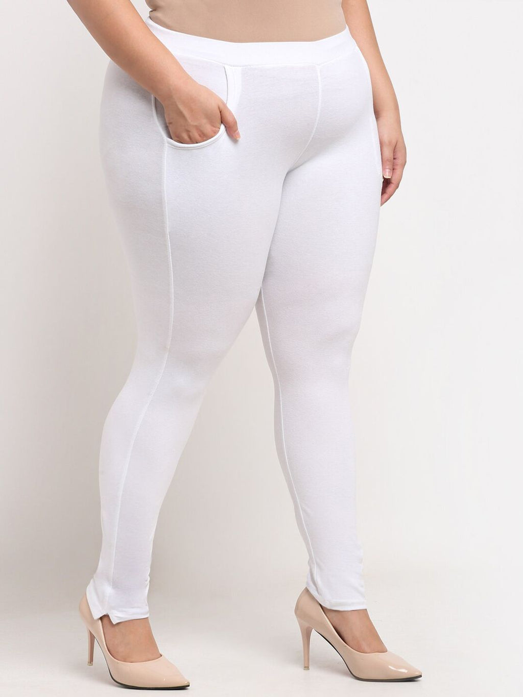 TAG 7 Women Plus Size Ankle Length Cotton Leggings