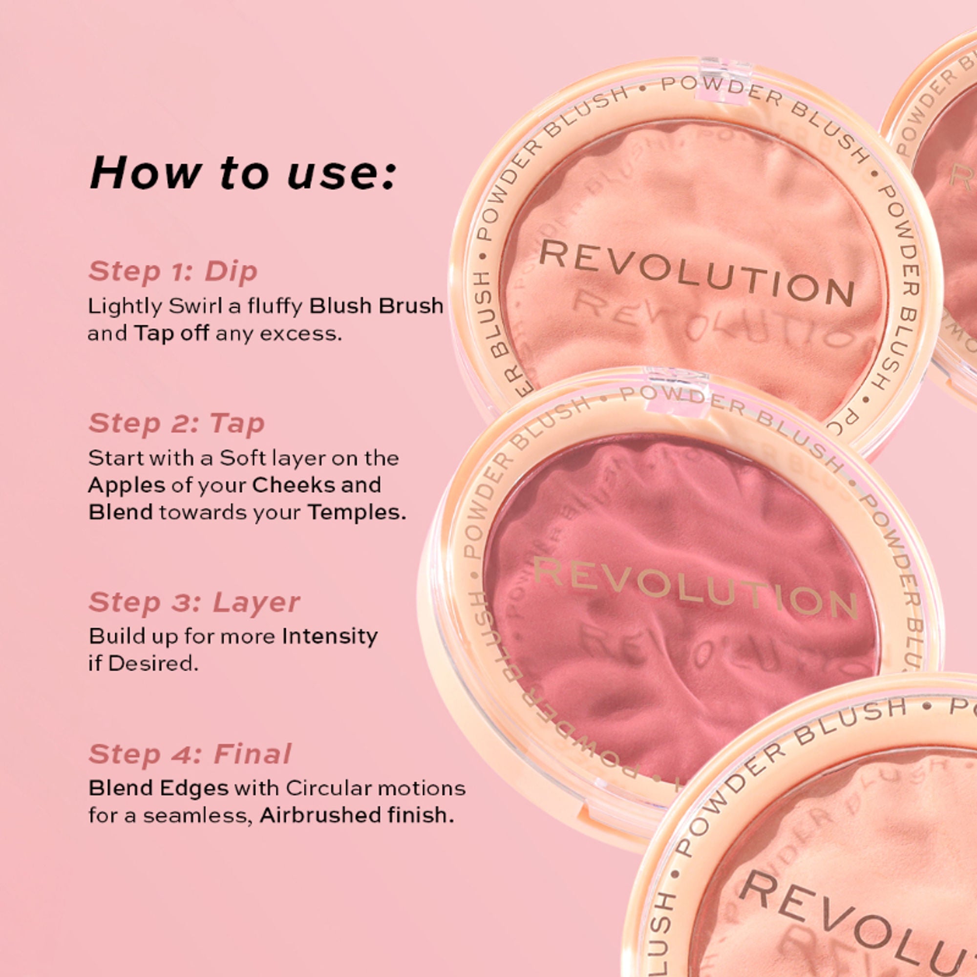 Makeup Revolution Blusher Reloaded - Pink Lady - Distacart