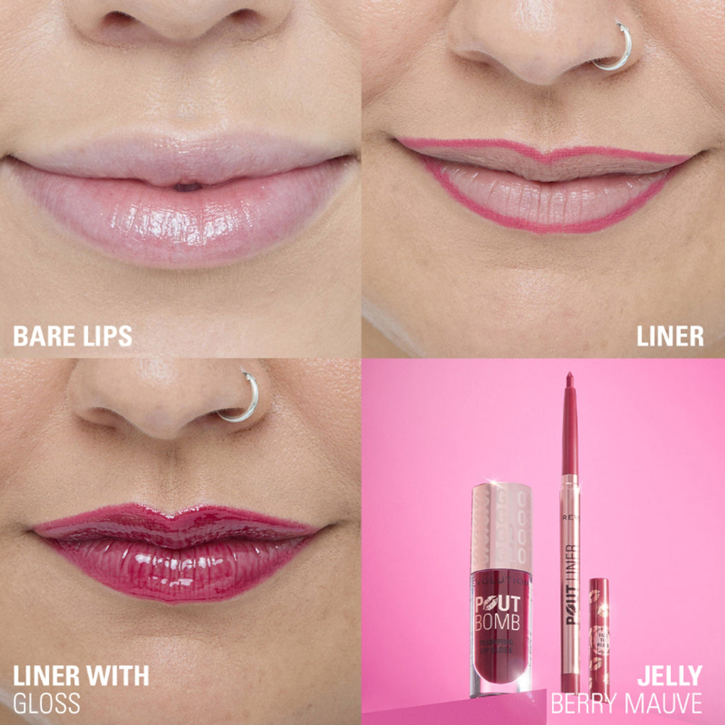 Makeup Revolution Pout Bomb Plumping Lip Liner - Jelly Berry Mauve