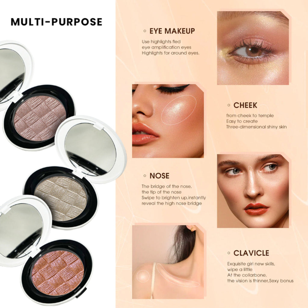Shopaarel Metallic Glow Highlighter - Pink Pearl