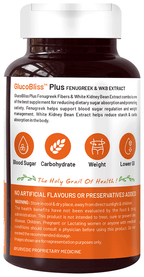 Bliss Welness Sugar Management Fenugreek White Kidney Bean Extract Veg Capsule