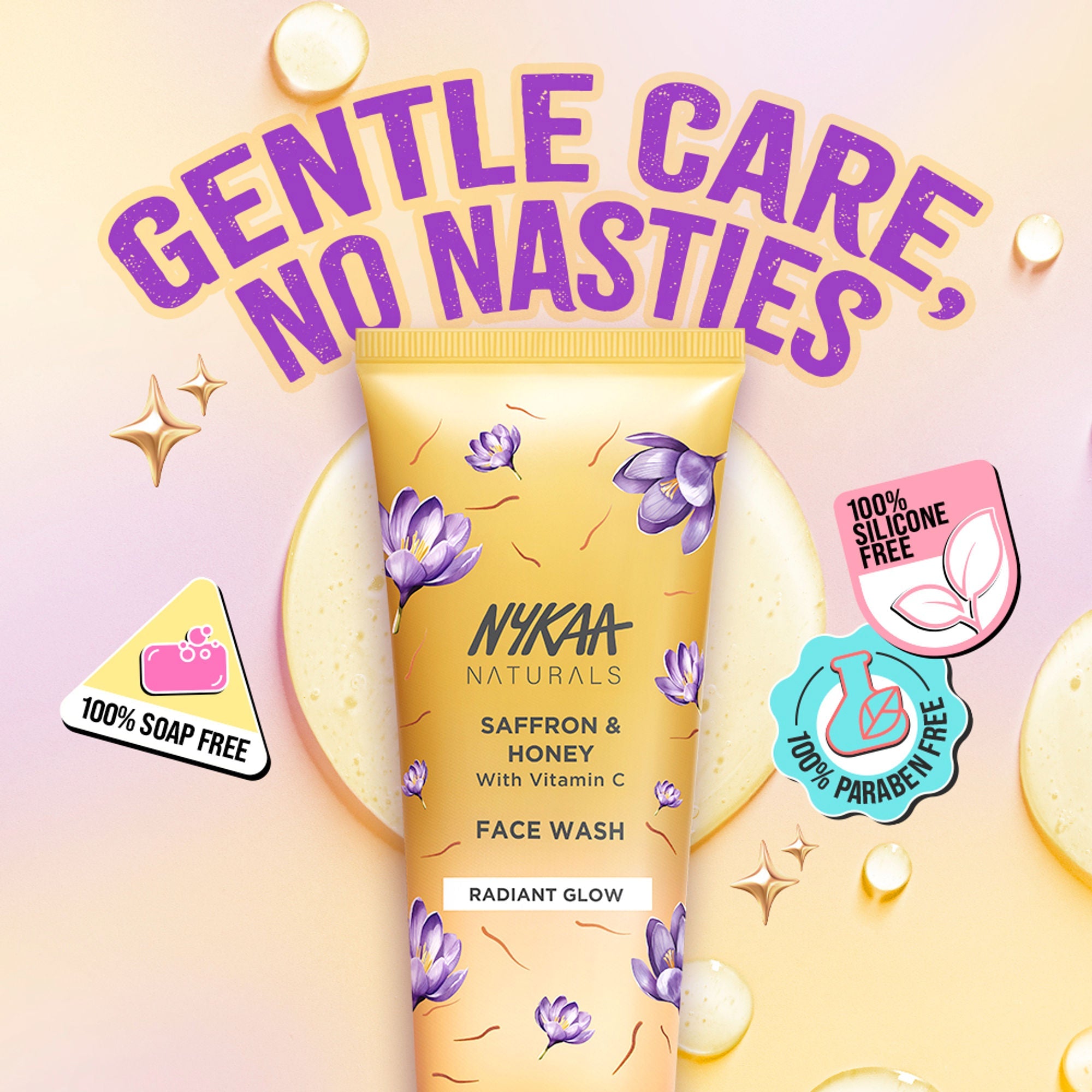 Nykaa Anti-Acne Face Wash With Salicylic Acid, Tea Tree & Neem - For Oily & Acne Prone Skin - Vitamin C Saffron Honey