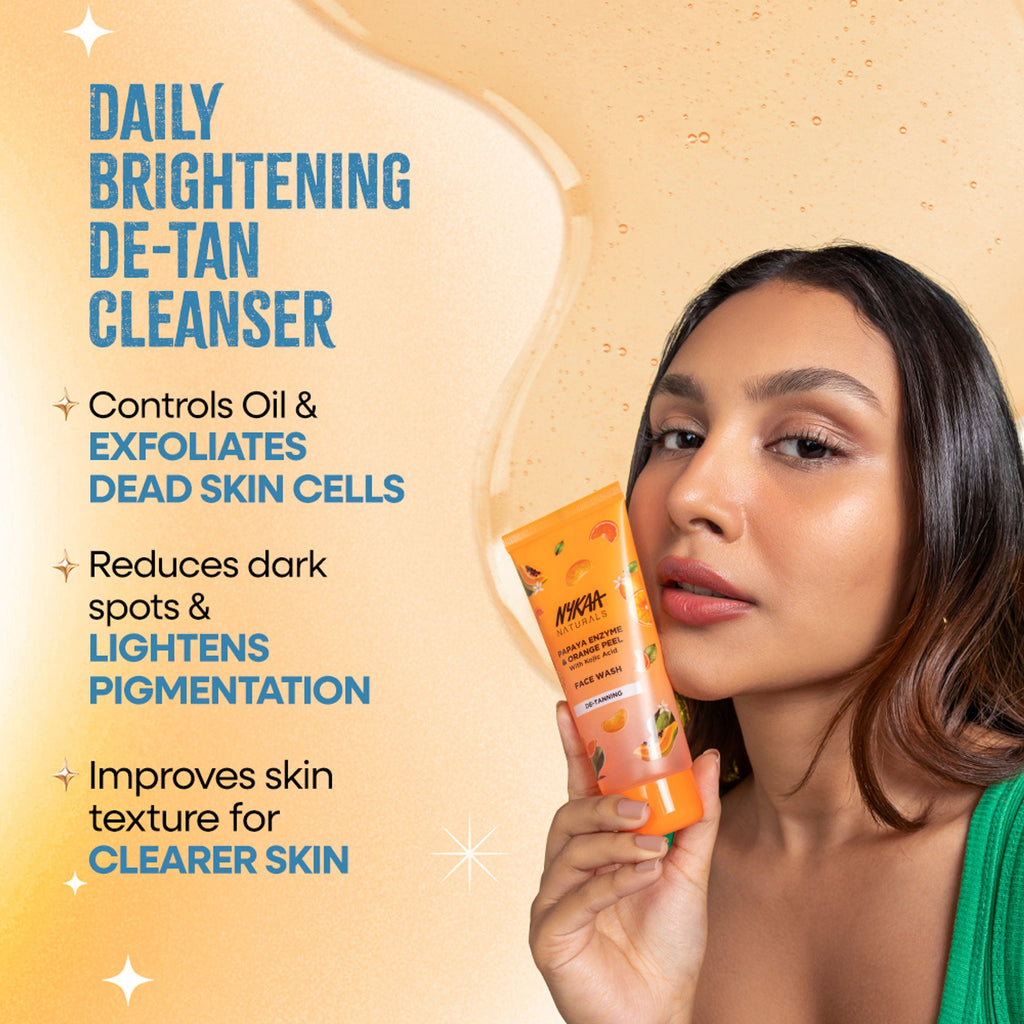 Nykaa Anti-Acne Face Wash With Salicylic Acid, Tea Tree & Neem - For Oily & Acne Prone Skin - Kojic Acid Papaya Enzyme Orange Peel