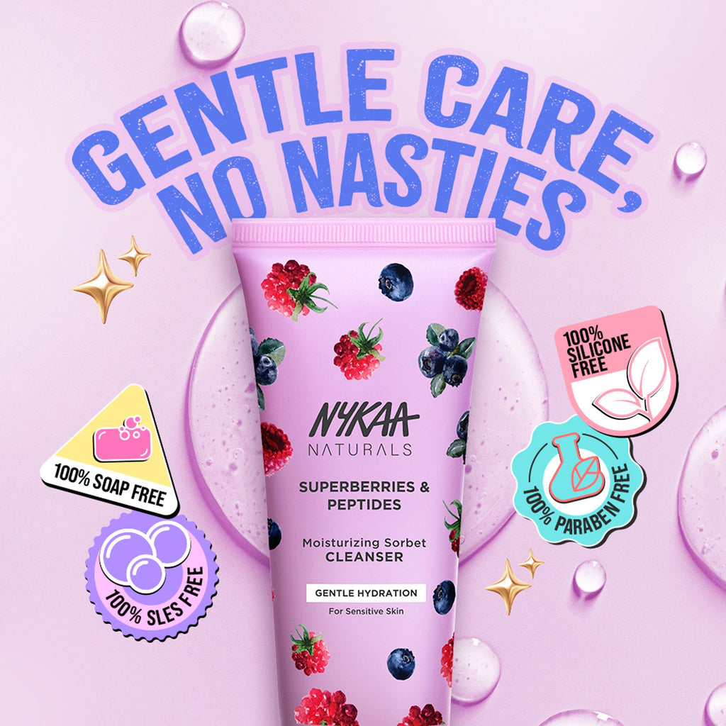 Nykaa Anti-Acne Face Wash With Salicylic Acid, Tea Tree & Neem - For Oily & Acne Prone Skin - Peptides Superberries