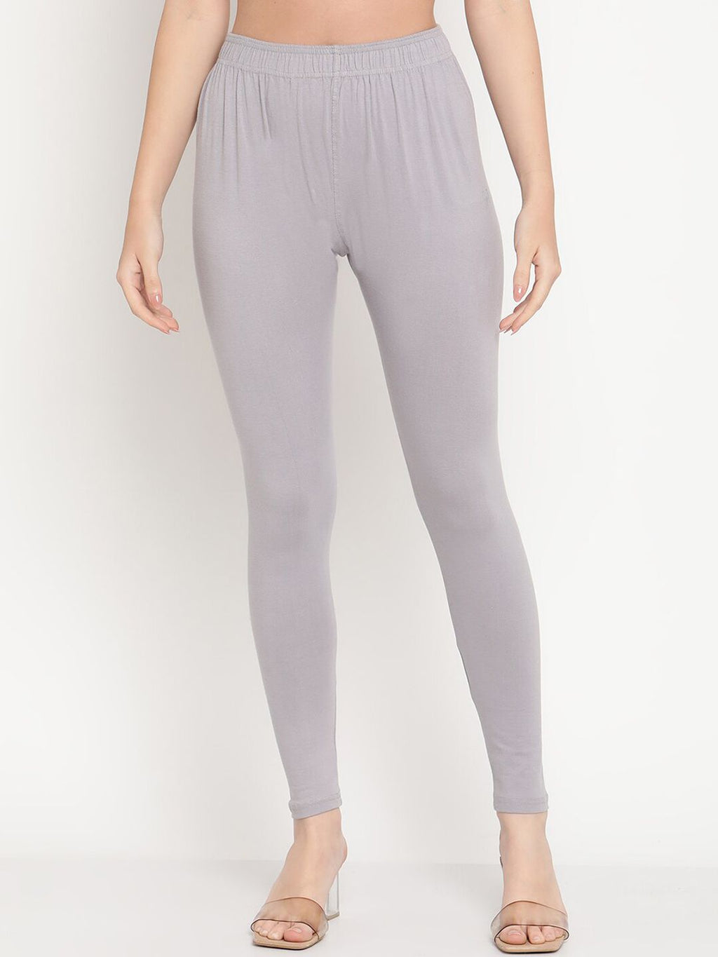TAG 7 Women Pack Of 2 Solid Comfort-Fit Ankle-Length Leggings