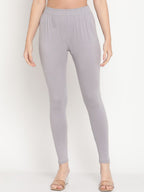 TAG 7 Women Pack Of 2 Solid Comfort-Fit Ankle-Length Leggings