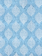 Urban Magic Blue Ethnic Motifs Printed Cotton 104 TC Queen Bedsheet With 2 Pillow Covers