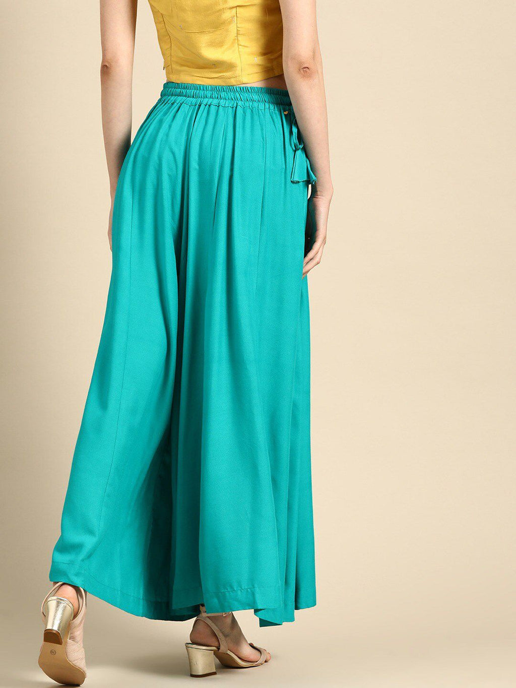 TAG 7 Women Flared Ethnic Palazzos