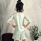 ArthLife Green & Yellow Pepa Collared Dress