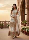 Teeya Creation Multi Color Star Georgette Heavy Embroidery Work Functional Wear Salwar Suit - Distacart