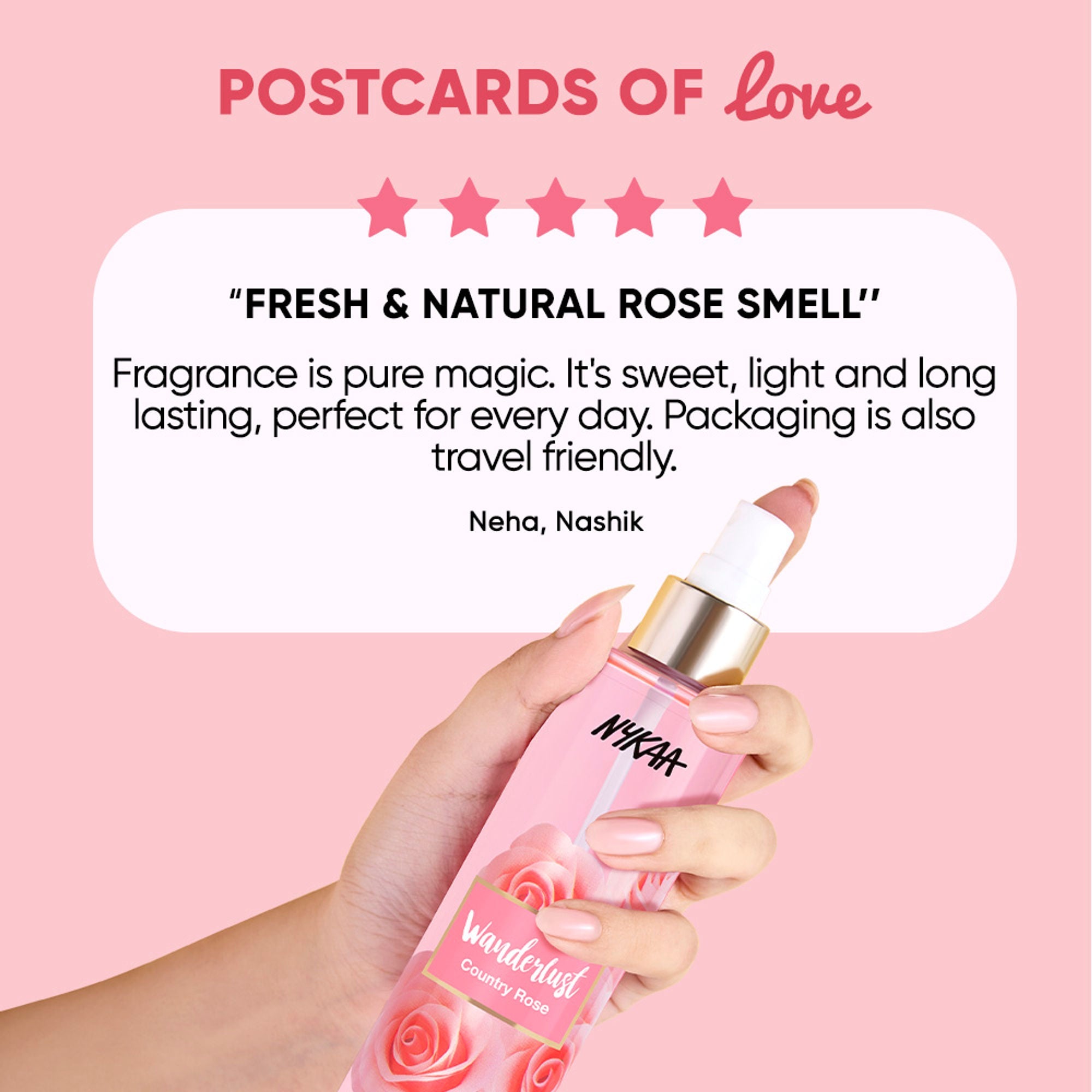 Wanderlust Fragrance Mist For Her - Country Rose