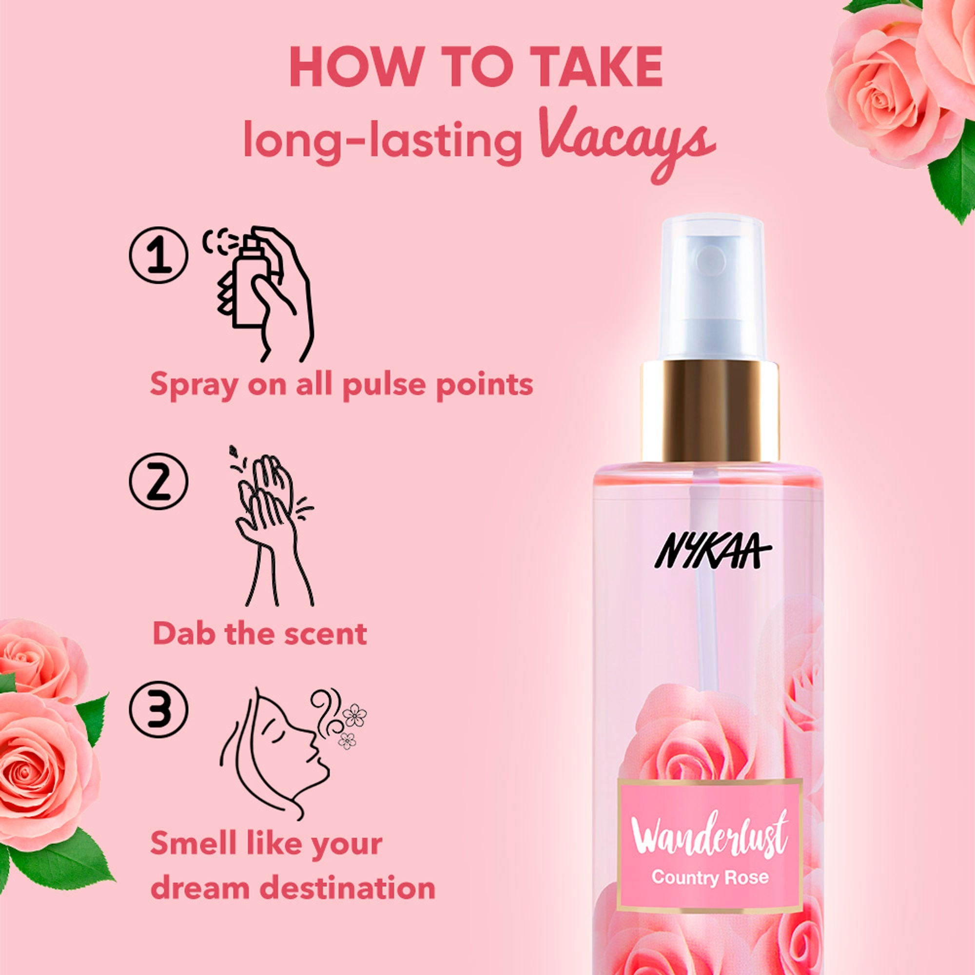 Wanderlust Fragrance Mist For Her - Country Rose