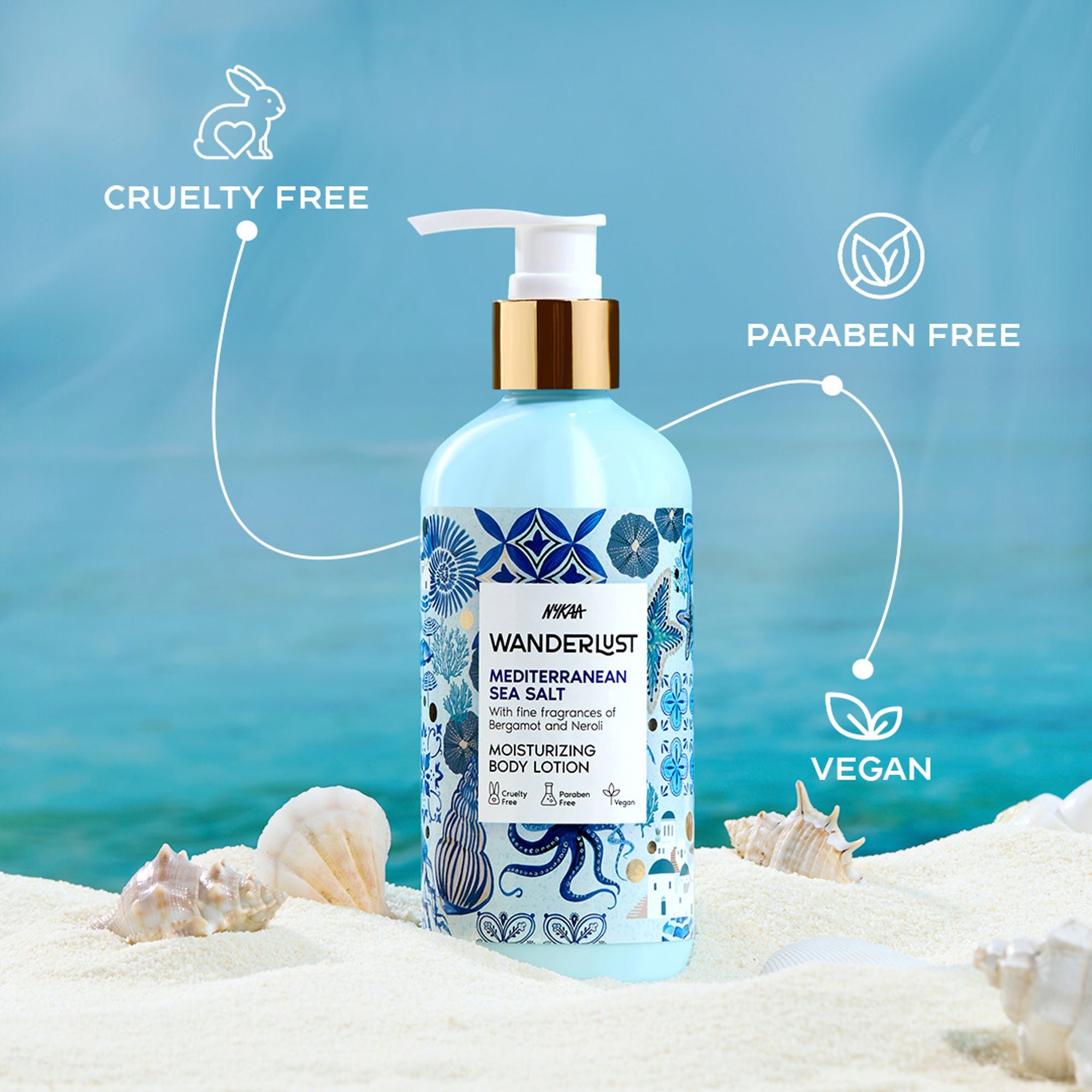 Wanderlust Moisturizing Body Lotion - Mediterranean-Sea-Salt