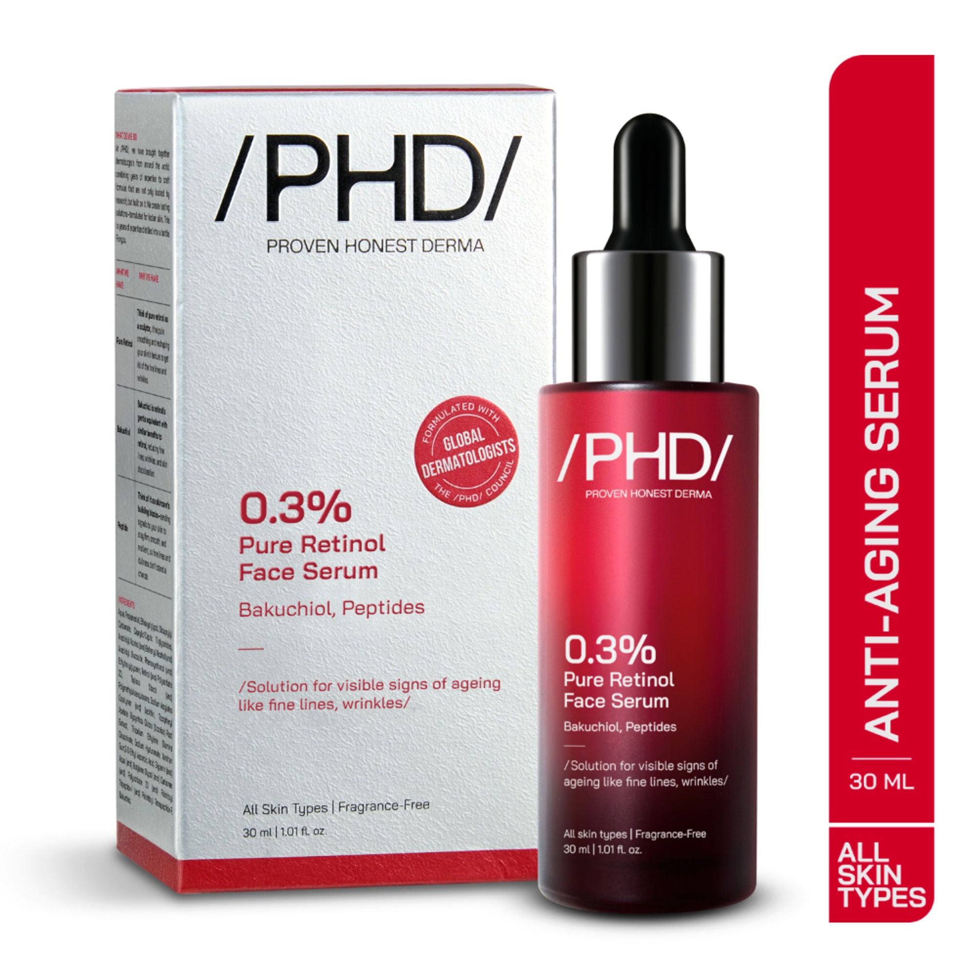 Proven Honest Derma (PHD) 0.3% Retinol Serum With Bakuchiol & Peptides