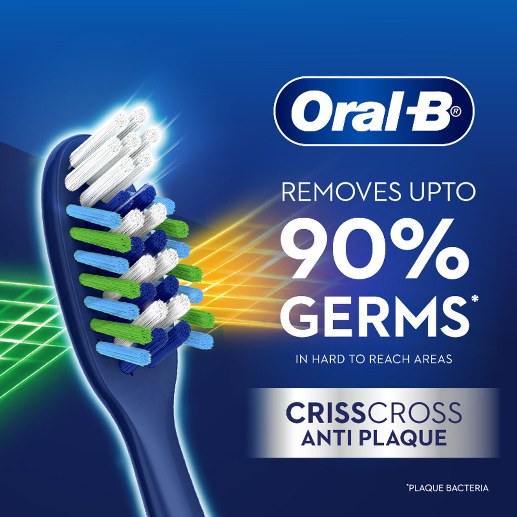 Oral-B Criss Cross Toothbrush Pack of 1 (Medium) - Distacart