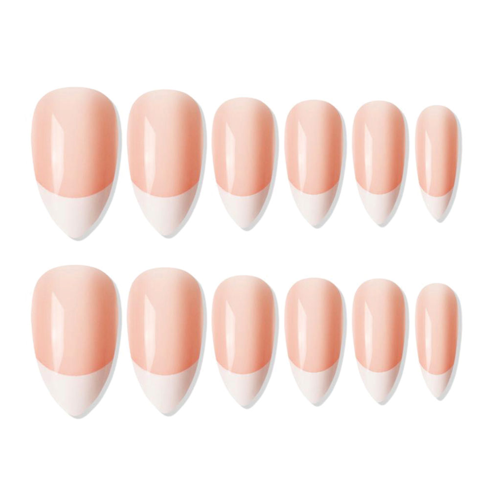 shills professional reusable press on nails french almond spn737