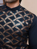 Vastranavya Traditional Festival Wear Pure Silk Thread & Sequence Embroidered Work Kurta