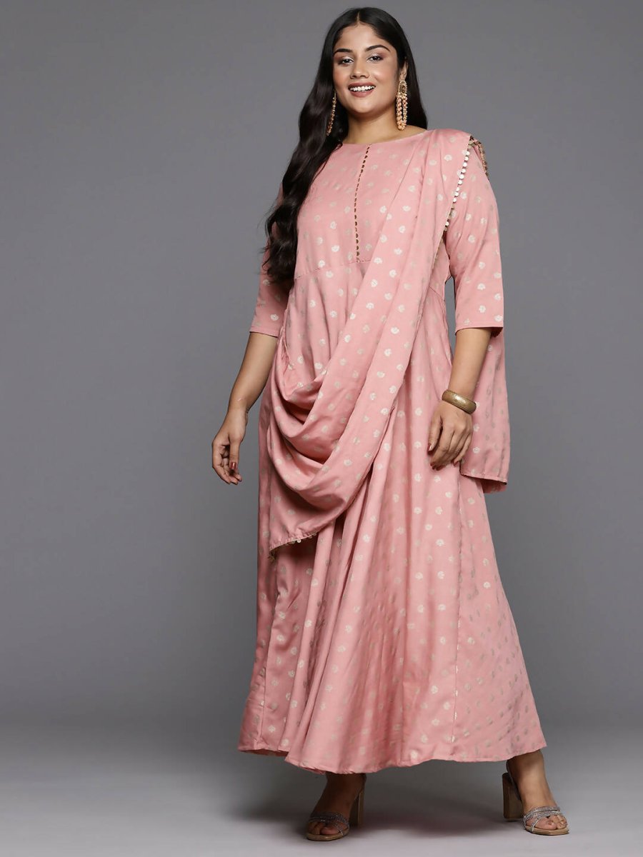 Ahalyaa Women's Traditional wear Ethnic Dress - Pink - Distacart