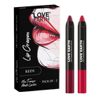 Love Earth Lip Crayon Non-Transfer Lipstick - Reds