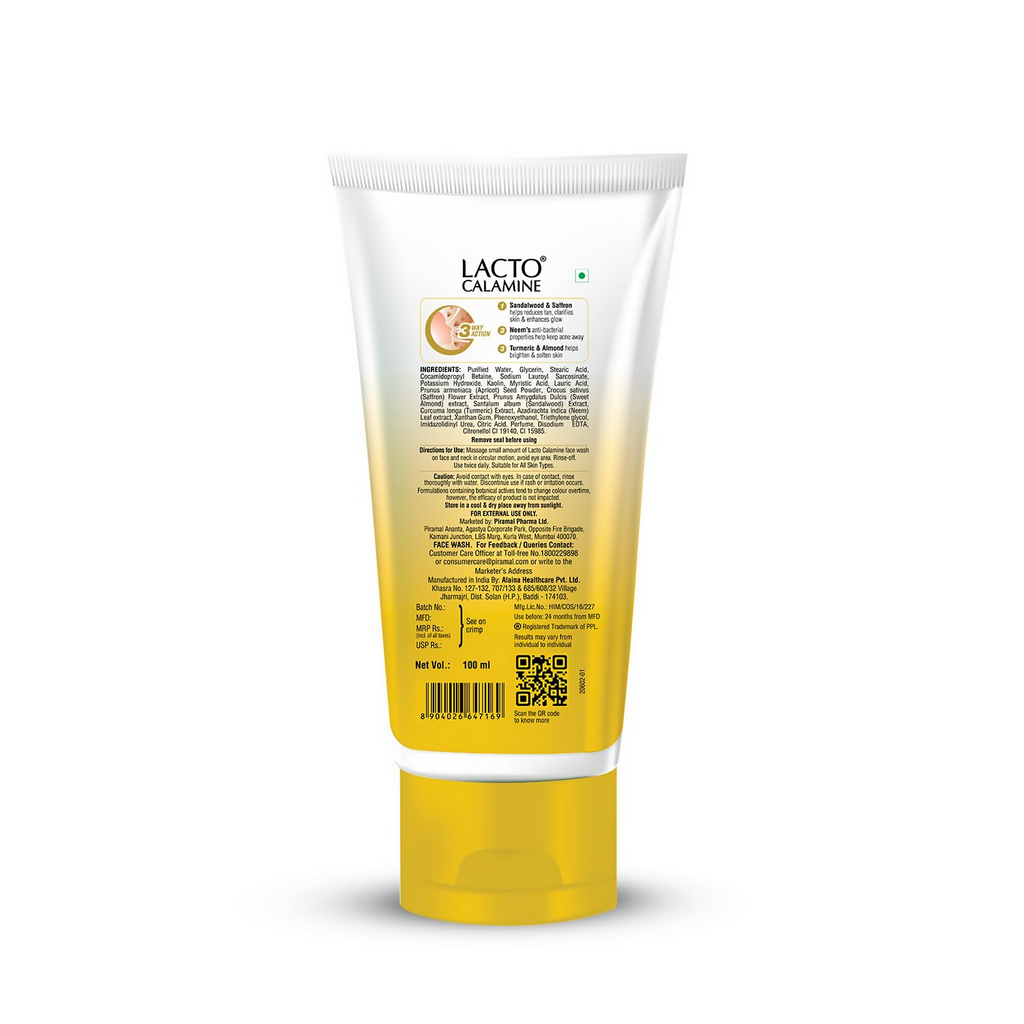 Lacto Calamine Ubtan Face Wash for Glowing Skin