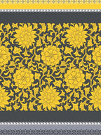 Dreamscape Yellow Ethnic Motifs Cotton 140 TC Fitted Single Bedsheet & 1 Pillow Cover