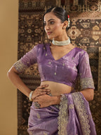 kasee Embellished Zardozi Silk Blend Saree