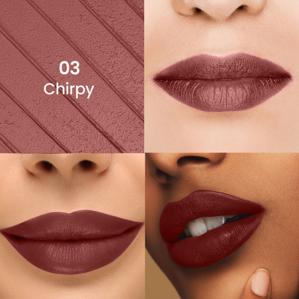 Swiss Beauty Stay All Day Lipstick - 03 Chirpy - Distacart