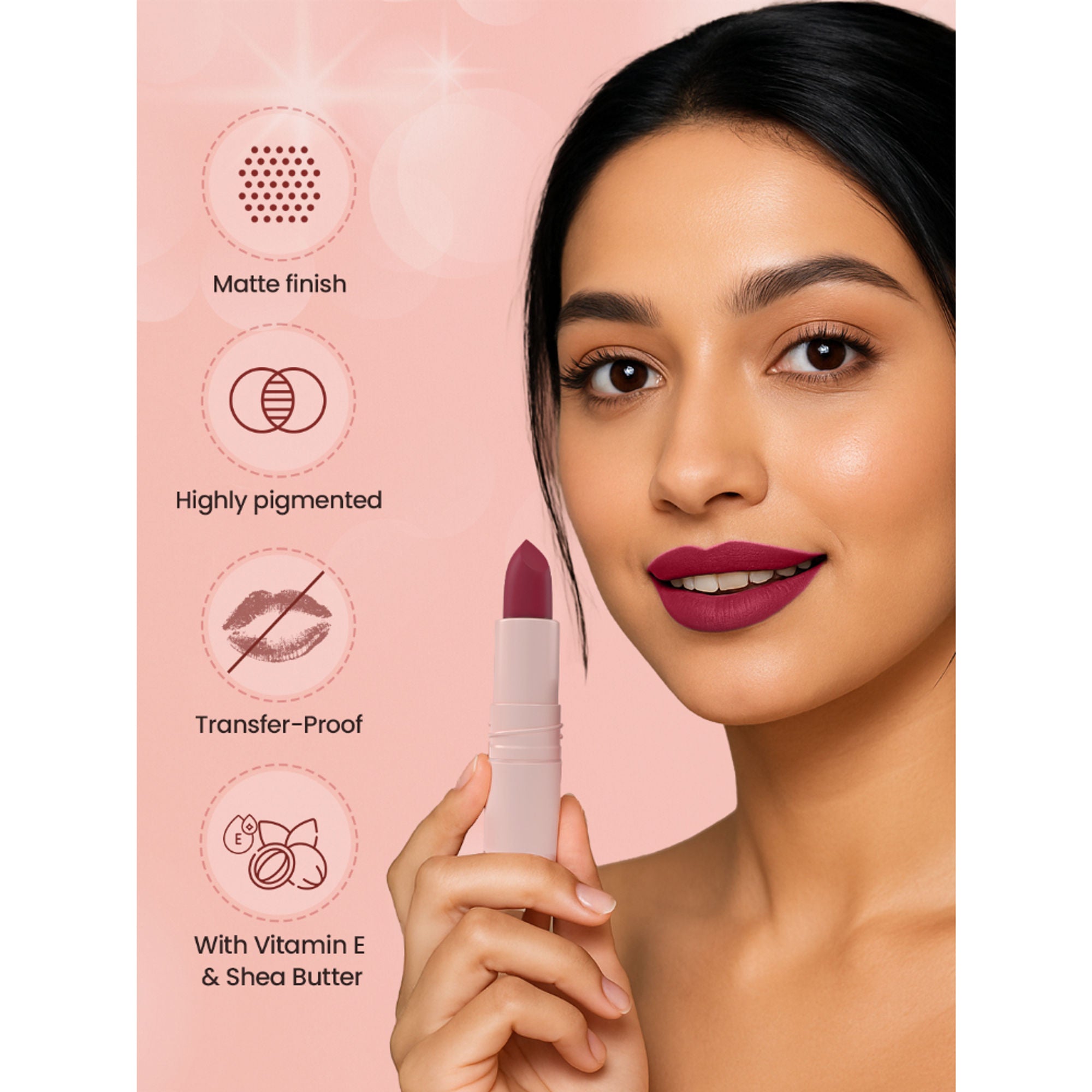 Swiss Beauty Stay All Day Lipstick - 03 Chirpy - Distacart