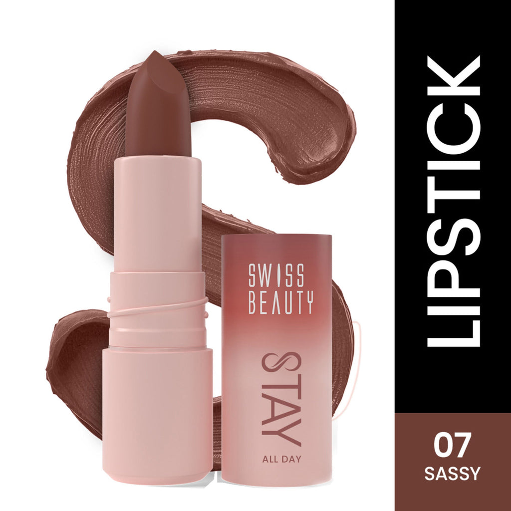 Swiss Beauty Stay All Day Lipstick - 07 Sassy