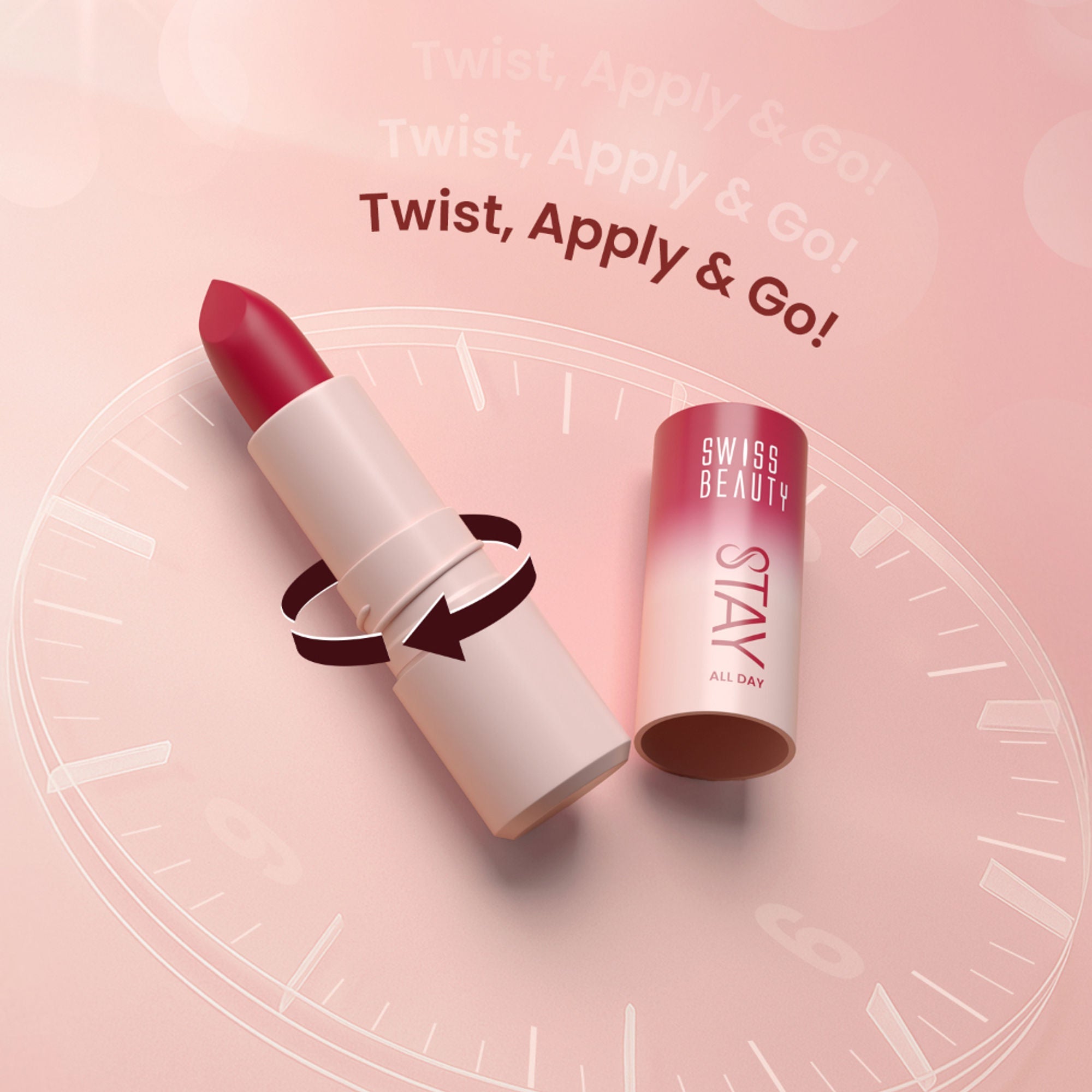 Swiss Beauty Stay All Day Lipstick - 12 Juicy - Distacart