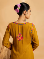 HOUSE OF KARI Floral Yoke Design Chikankari Kurta With Palazzo