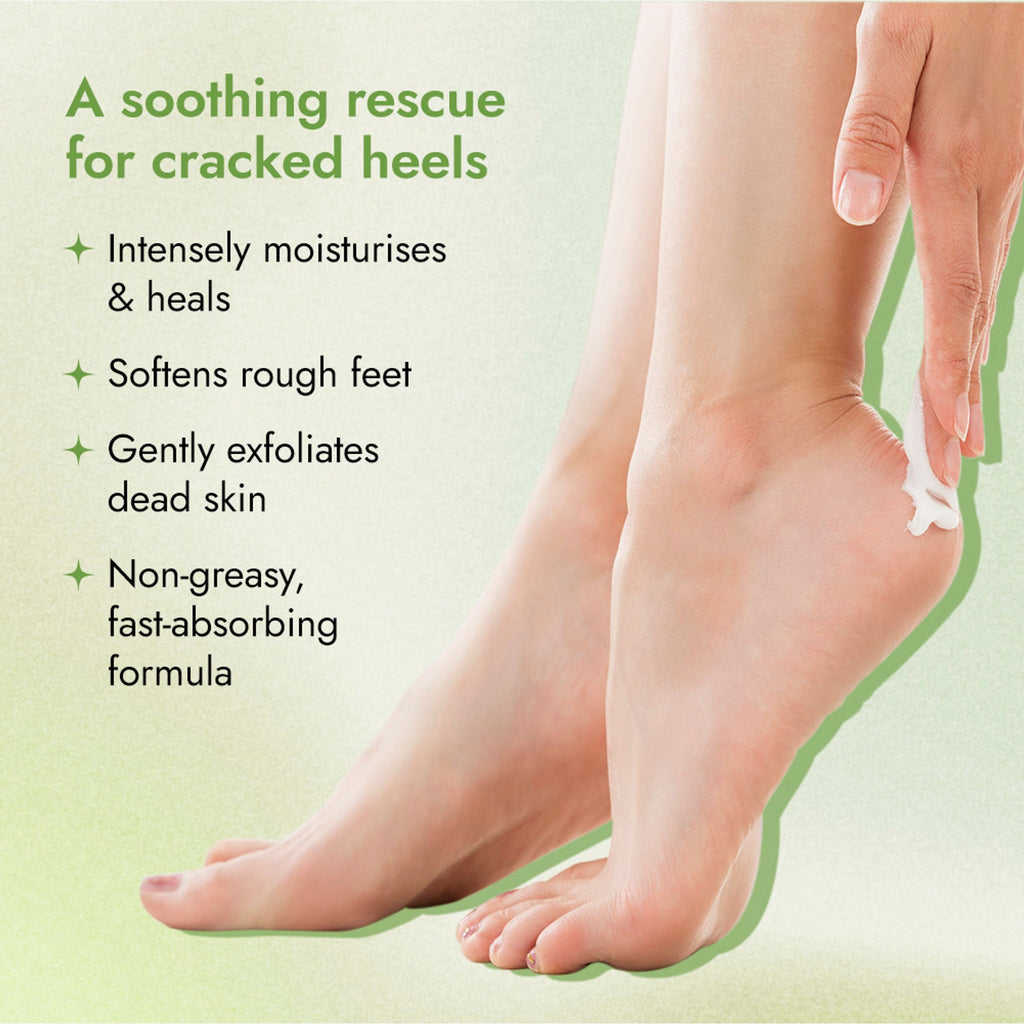Nykaa Skin Happy Heels 20%Urea, 2%Lactic Acid Foot Cream-Dry & Cracked Feet - Tea Tree & Aloe Vera - Distacart