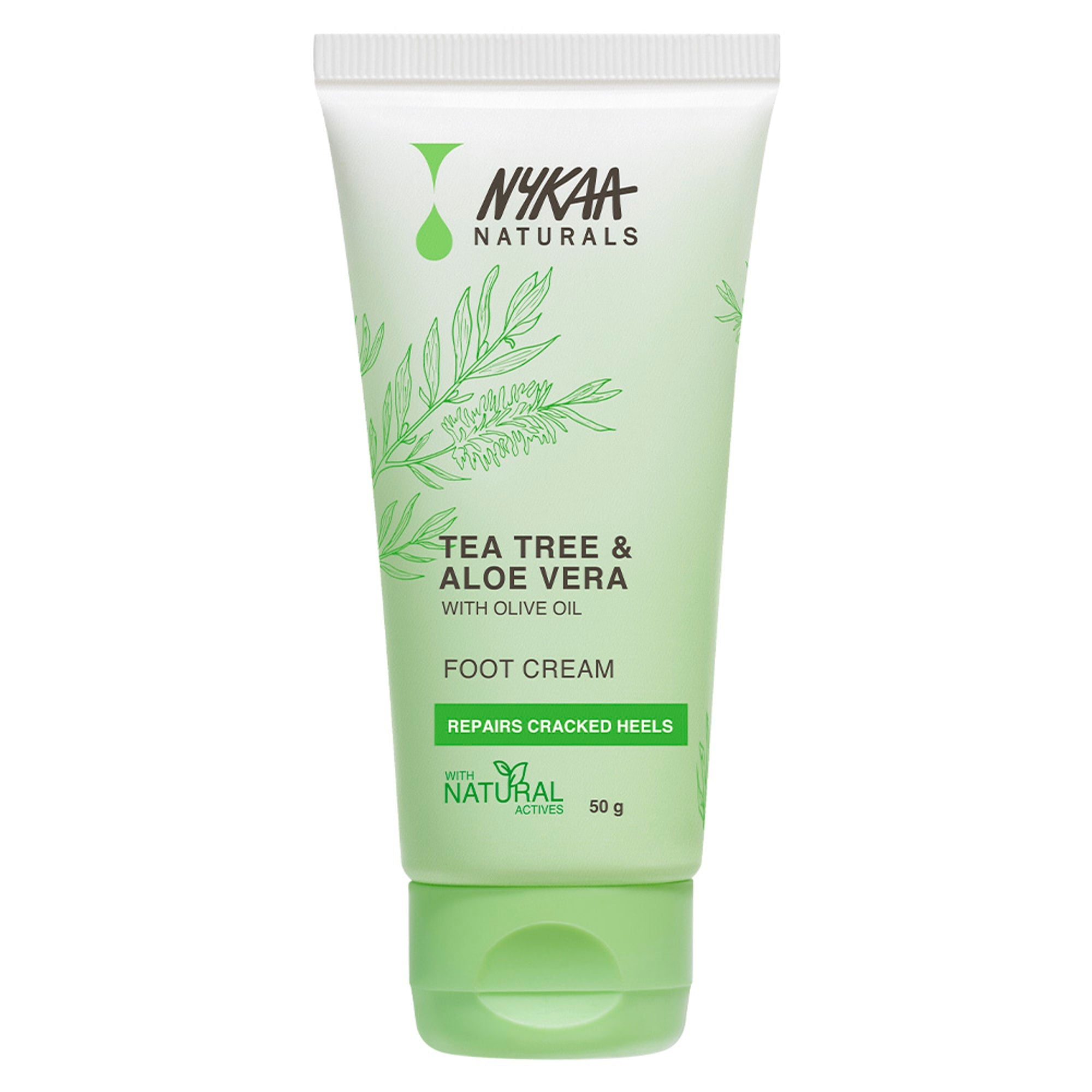 Nykaa Skin Happy Heels 20%Urea, 2%Lactic Acid Foot Cream-Dry & Cracked Feet - Tea Tree & Aloe Vera - Distacart
