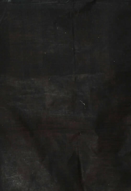 Mominos Fashion Moeza Gajari & Black Bhagalpuri Handloom Ikat Pure Cotton Saree with unstitched Blouse piece - Distacart