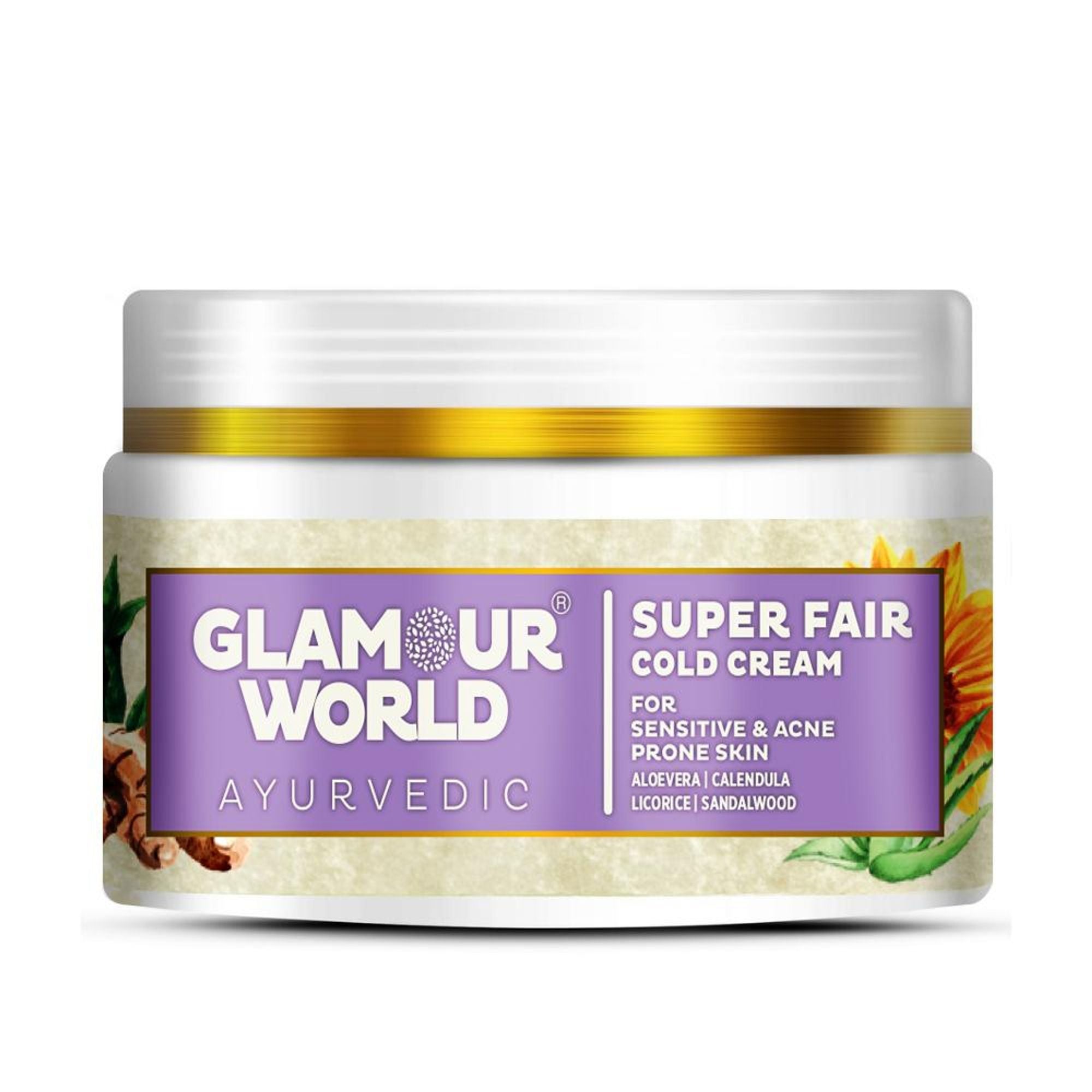 GLAMOUR WORLD AYURVEDIC Super Fair Cold Cream for Sensitive Skin