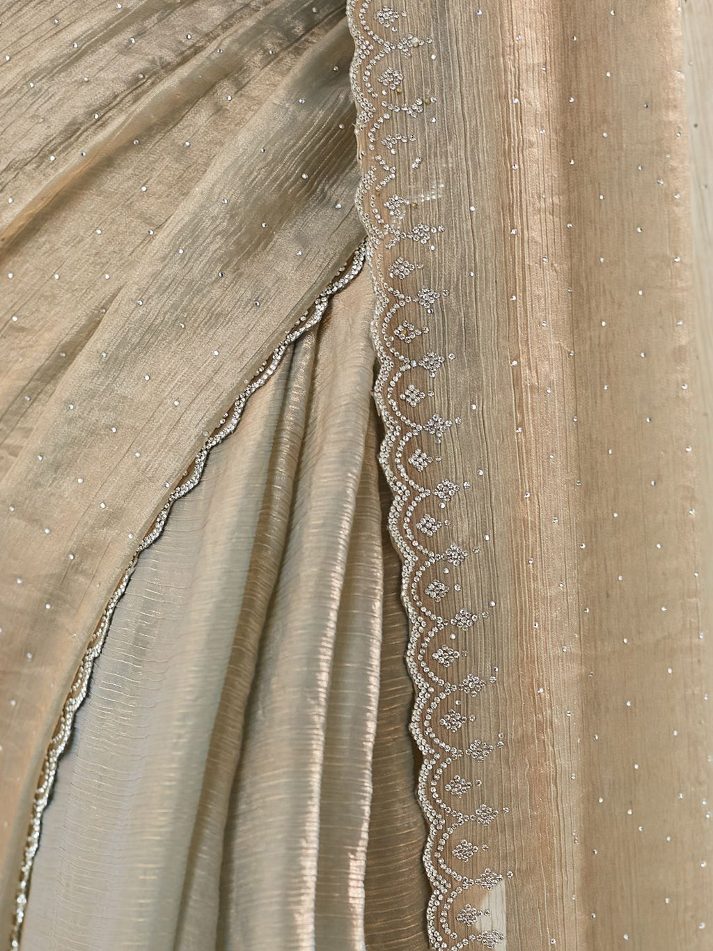kasee Embellished Beads and Stones Pure Silk Saree