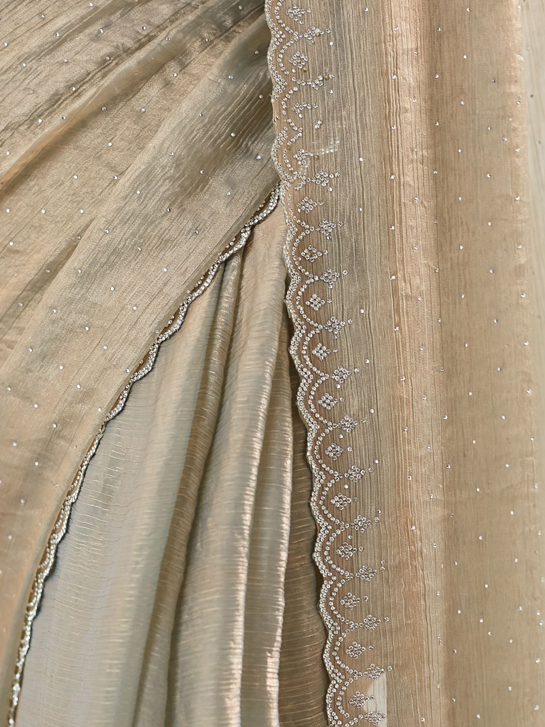 kasee Embellished Beads and Stones Pure Silk Saree