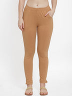 TAG 7 Women Pack Of 2 Solid Straight-Fit Ankle-Length Leggings