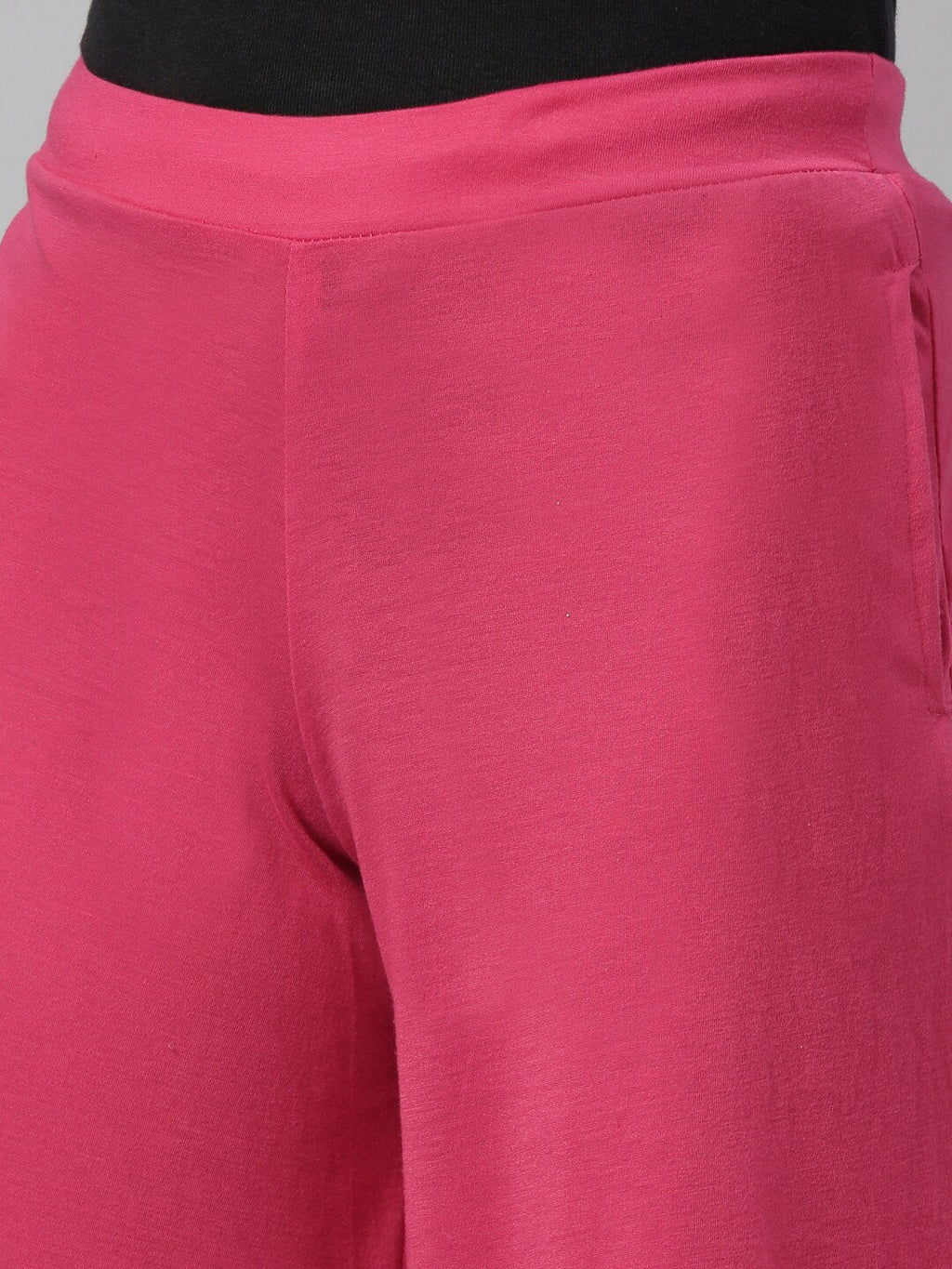 Souchii Women Beautiful Pink Knitted Palazzos - Distacart